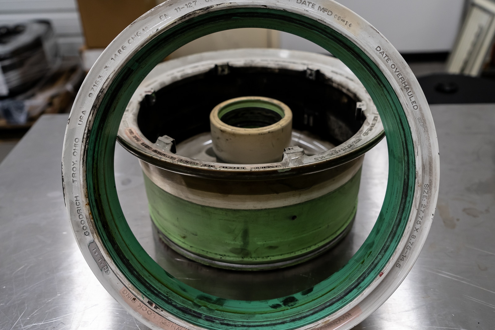 F16 Aircraft Wheel Before Image